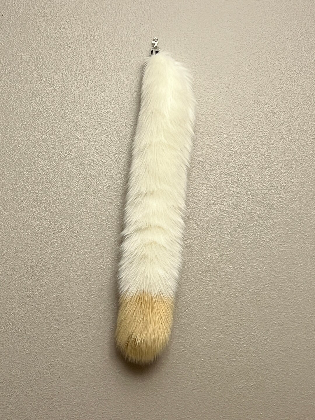 Ivory and Blonde Cat Tail Cosplay Tail Faux Fur Tail Etsy