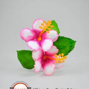 3D Hibiskus Tropische hawaiianische Blume SVG Digital gestanztes Papiermuster für Kartenherstellung, Scrapbooking und Einladungen