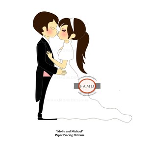 Molly e Michael Prom Quinceanera Casamento Papel Remendado SVG Digital Die Cut Pattern para confecção de cartões, scrapbooking e convites