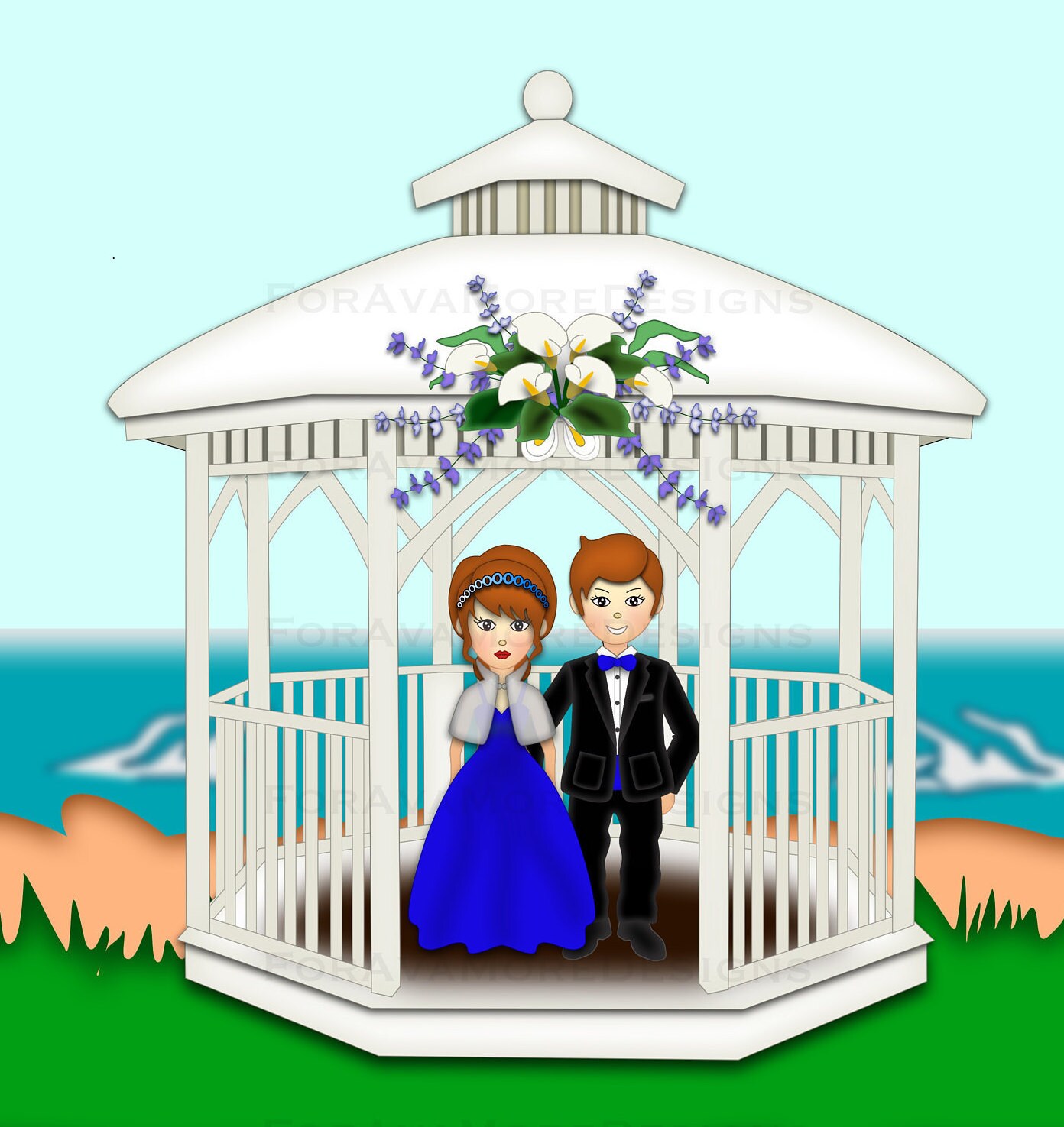 Beach Oceanfront Gazebo DIGITAL JPG Printable Wedding Guest - Etsy Hong