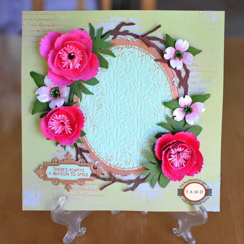 3D Peony Flower SVG Digital Die Cut Paper Piecing Patterns ...
