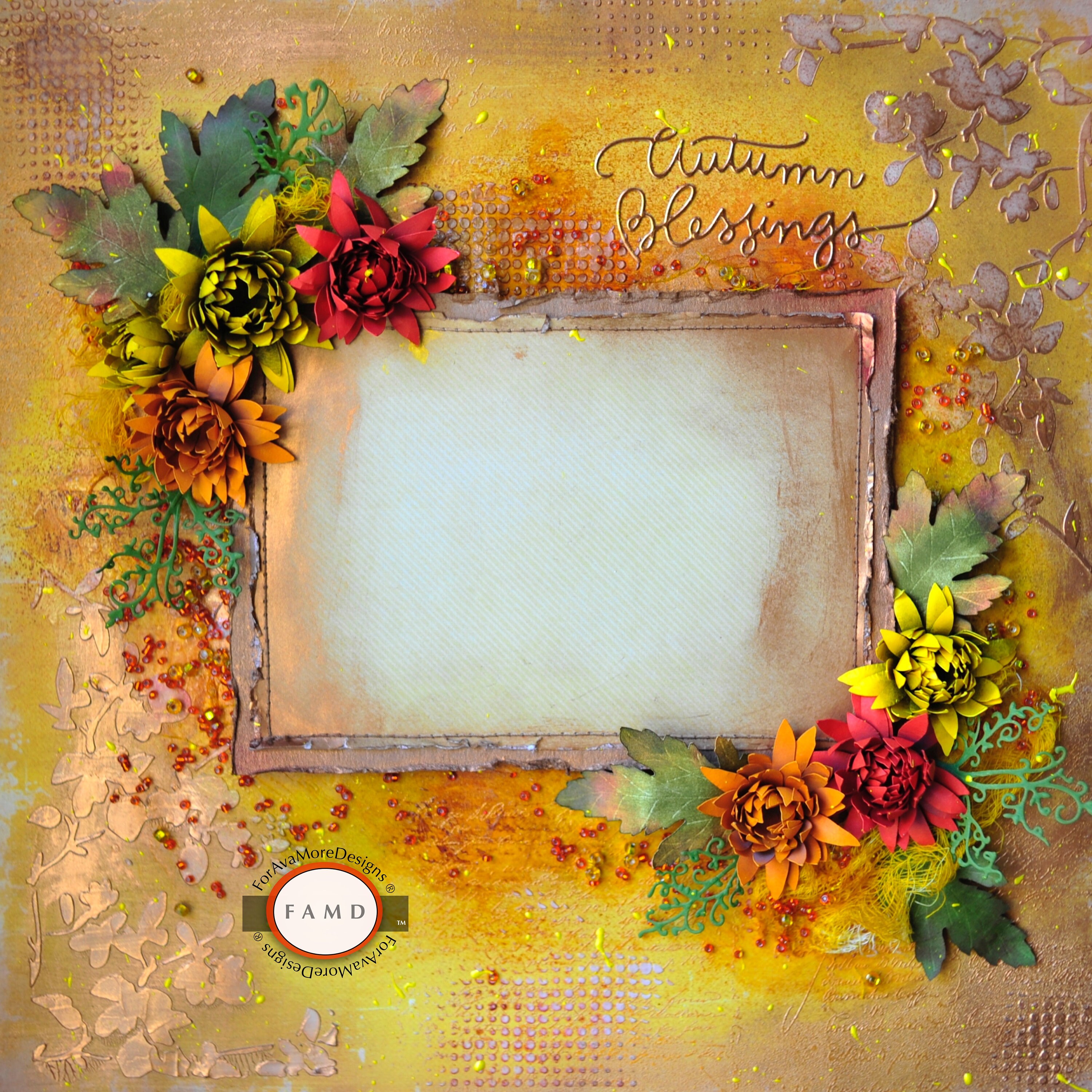 Paper, Party & Kids 3D Mums Flower SVG Digital Die Cut Paper Piecing