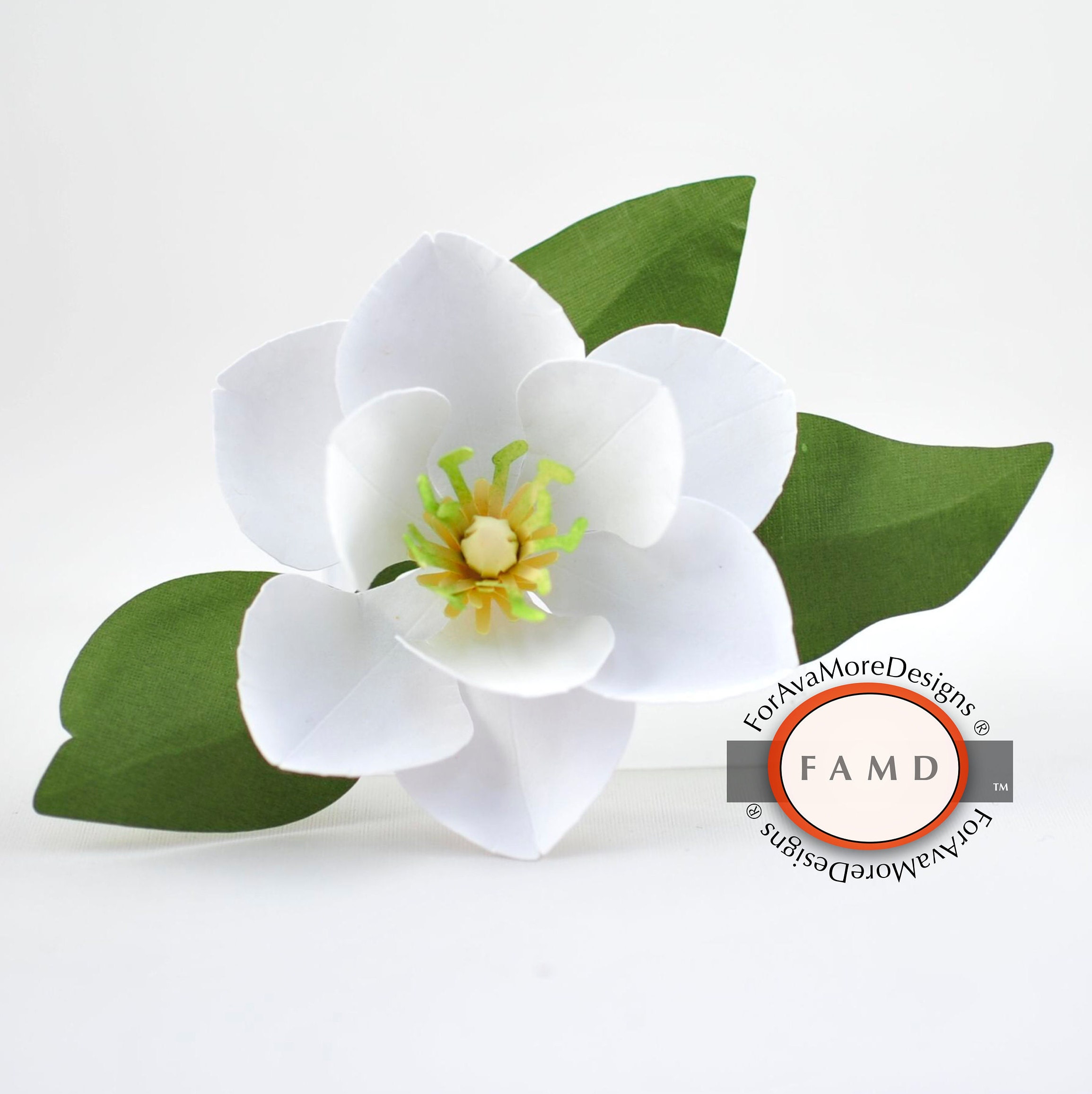 3D Magnolia Flower SVG Digital Die Cut Paper Piecing.