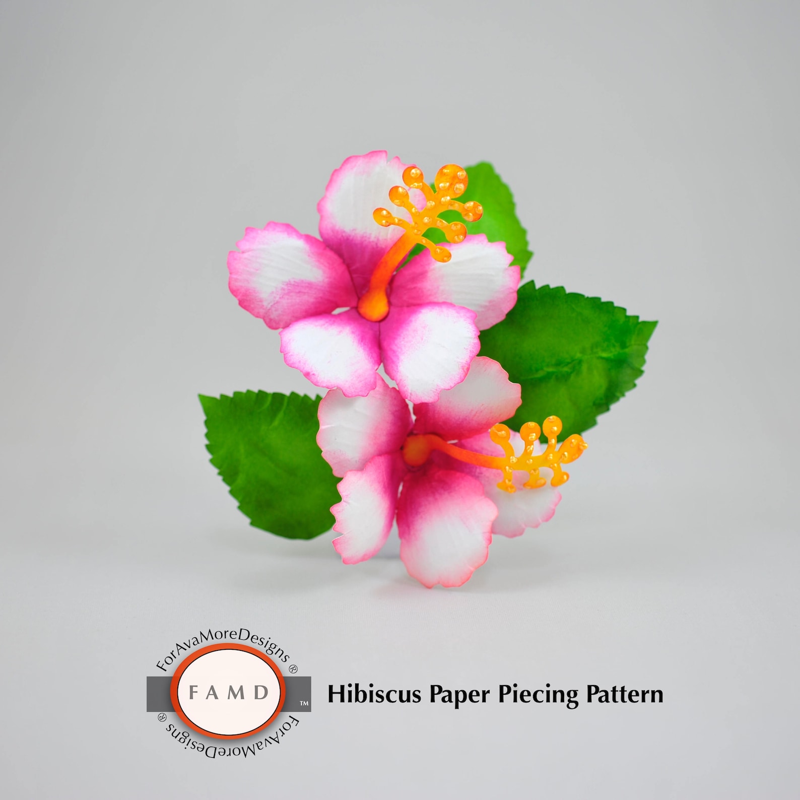 3D Hibiscus Tropical Hawaiian Flower SVG Digital Die Cut Paper Piecing ...