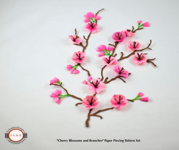 Download 3d Cherry Blossoms And Branches Sakura Svg Digital Die Cut Etsy