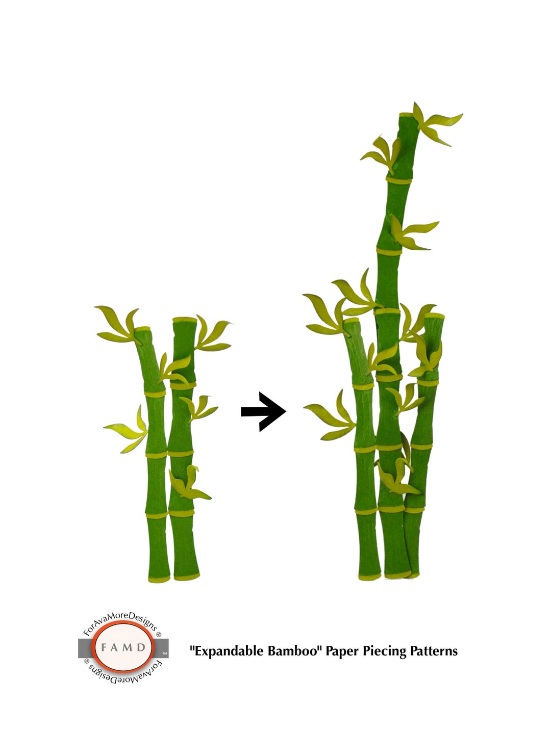 Bamboo Plant Lucky Bamboo SVG Paper Piecing Patterns for Card - Etsy