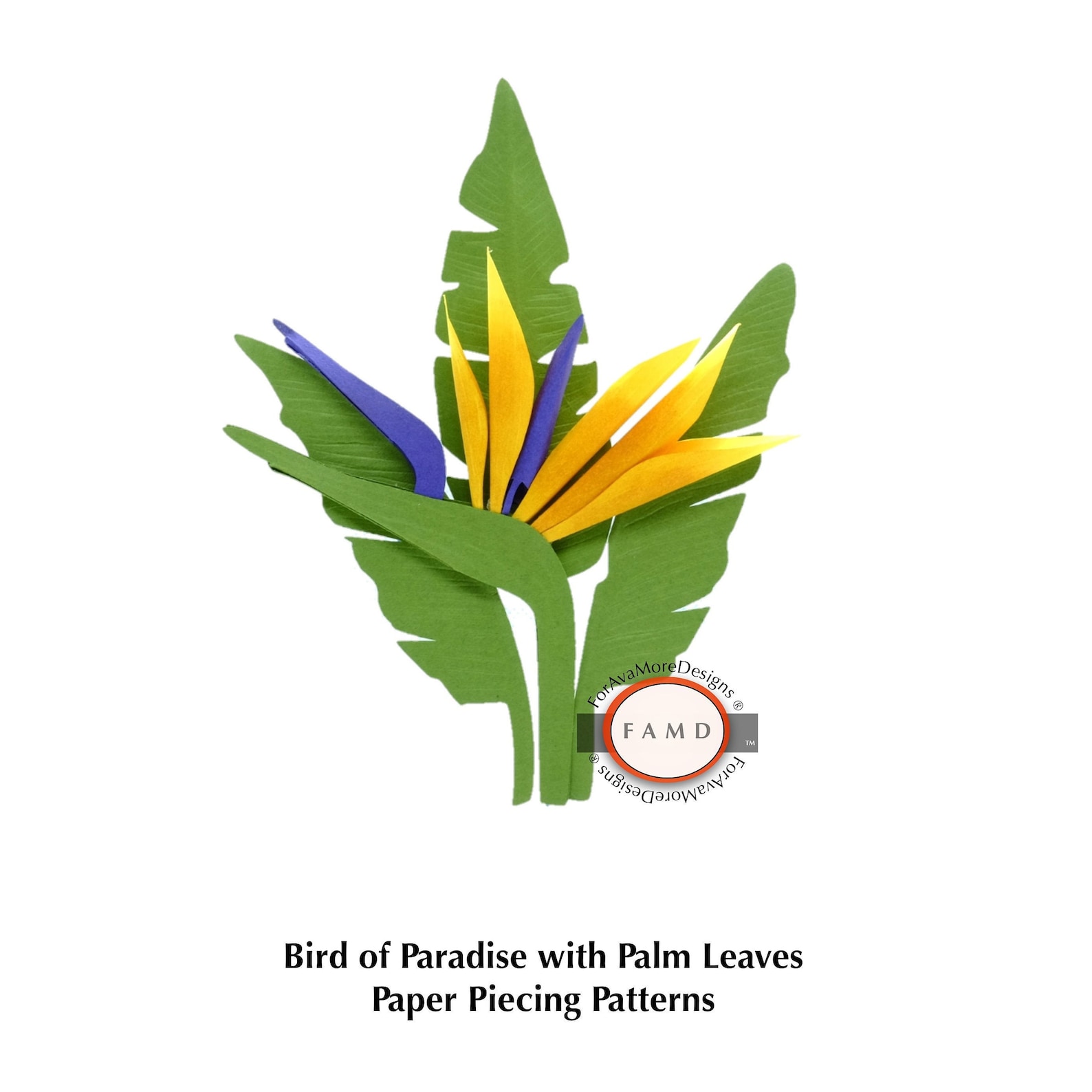 3D Bird of Paradise Tropical Hawaiian Plant Flower SVG Digital Die Cut ...