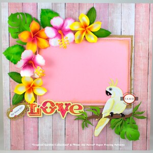3D Hibiscus Tropical Hawaiian Flower SVG Digital Die Cut Paper Piecing ...