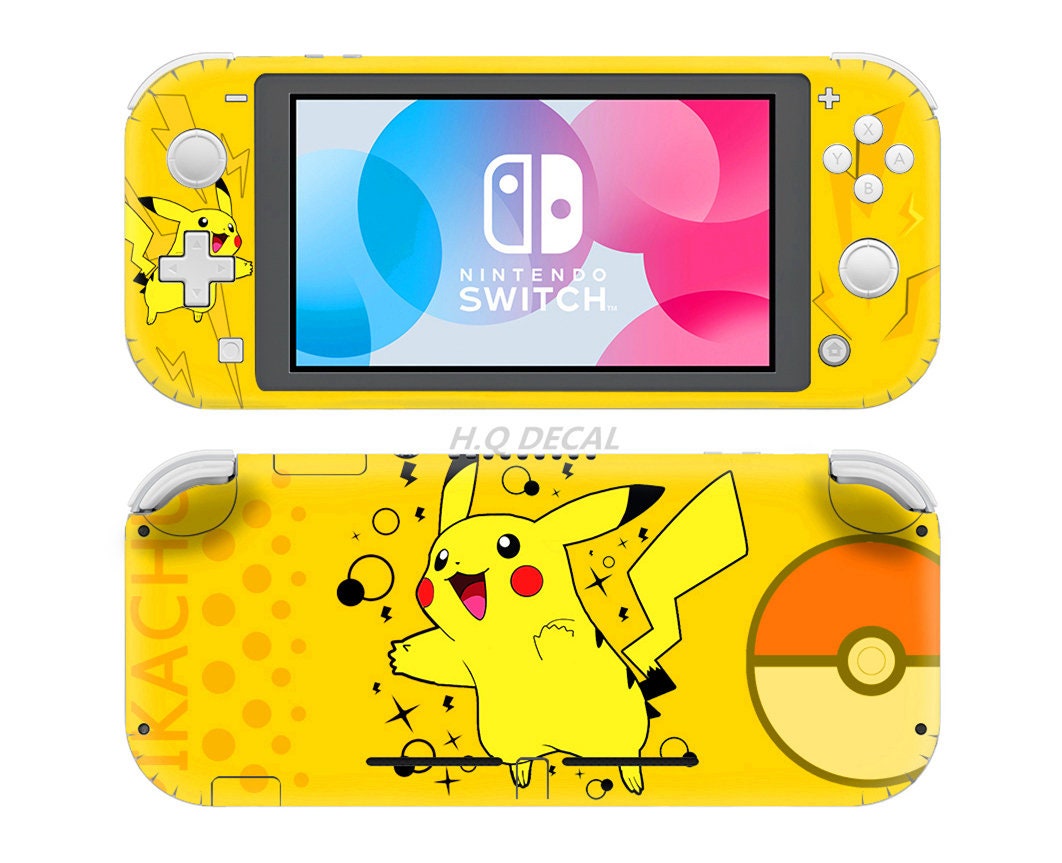 Yellow Pokemon Nintendo Switch Lite Skin Full Wrap Vinyl Skin 