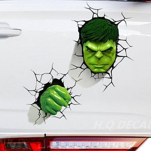 Adesivo de carro do Hulk verde Adesivo de vinil Adesivo de carro Adesivos para laptop Adesivos de carro Presente de aniversário para ela Adesivos Decalques Decalque de janela Decalque de chão