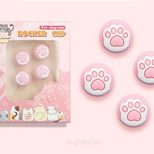Leuke Roze Sakura Schakelaar Poot Duimgreep Caps Joystick Caps Nintendo Switch Lite Controller Accessoires Zachte Siliconen Cover 4 stks/set
