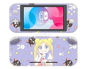 Cute Sailor Moon Nintendo Switch Lite Skin, Full Wrap Vinyl Skin For Nintendo Switch Lite Stickers, Switch Lite Decal