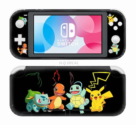 Pokemon Nintendo Switch /lite Skin Black Full Wrap Vinyl Skin - Etsy