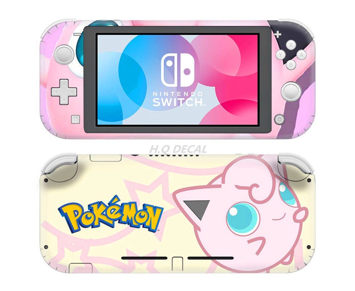 Pink Cute Pokemon Nintendo Switch Lite Skin, Full Wrap Vinyl Skin for
