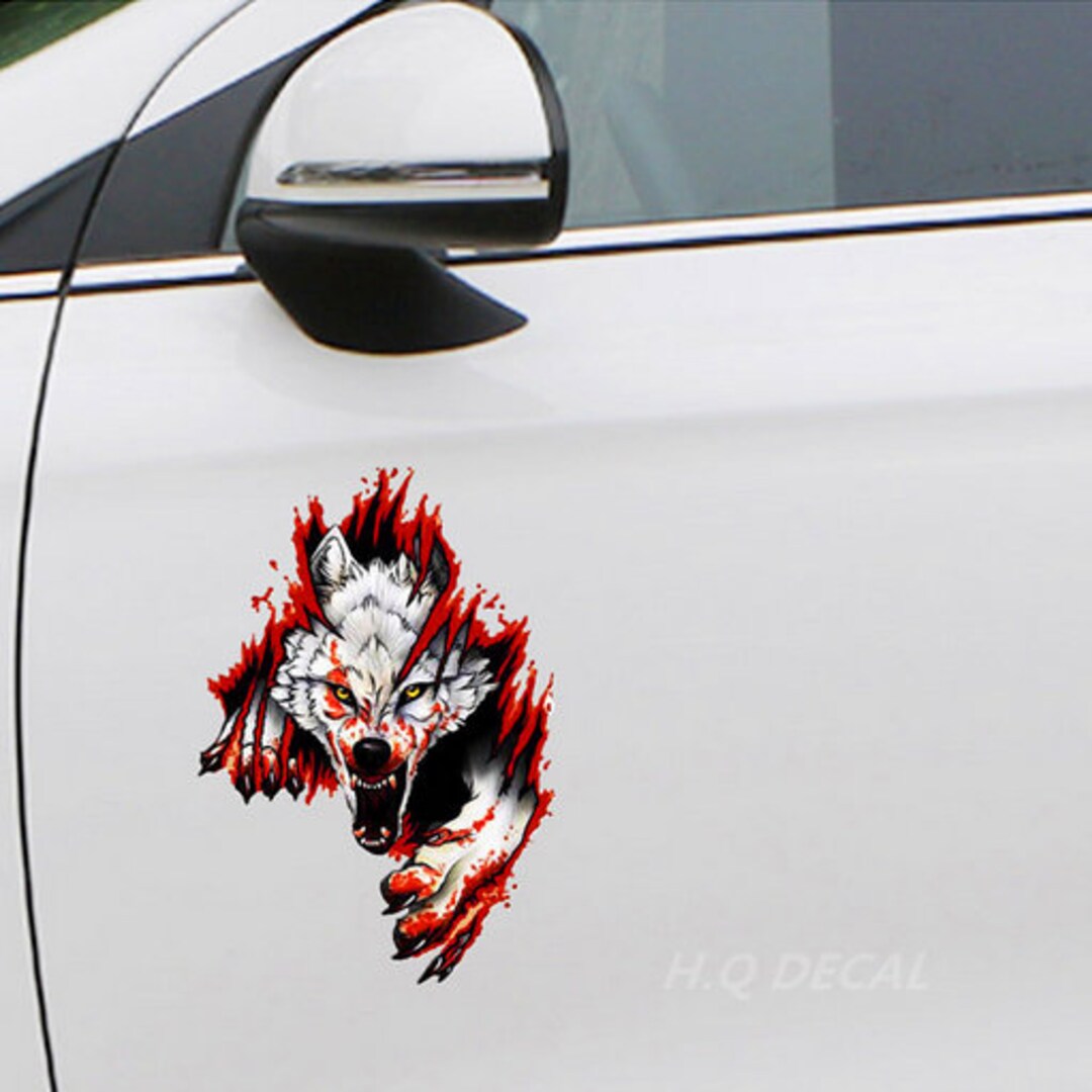 Wolf Car Decal Vinyl Car Decal Car Sticker Laptop Stickers Car Etsy
