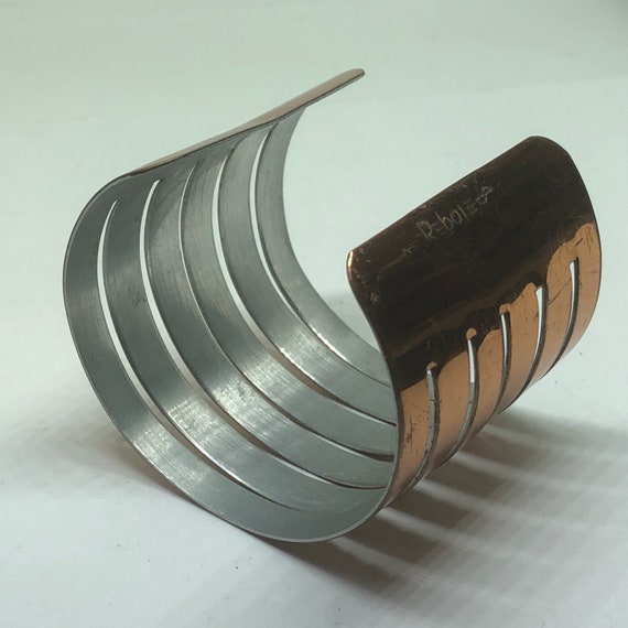 REBAJES Copper Cuff Bracelet, Mid Century Modern … - image 7