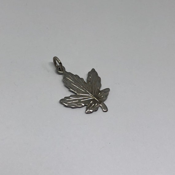 Leaf Silver Charm, Sterling Silver Charm - image 3