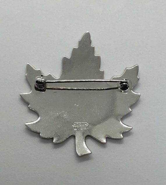 STERLING SILVER Maple Leaf Brooch - image 9