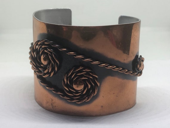 REBAJES Copper Cuff Bracelet, Mid Century Modern … - image 3