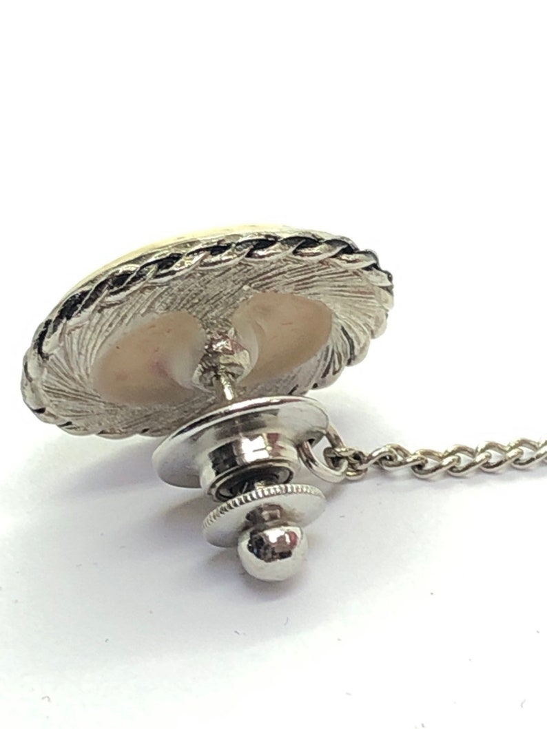 Nautical Tie Pin Scrimshaw Ship Tie Pie