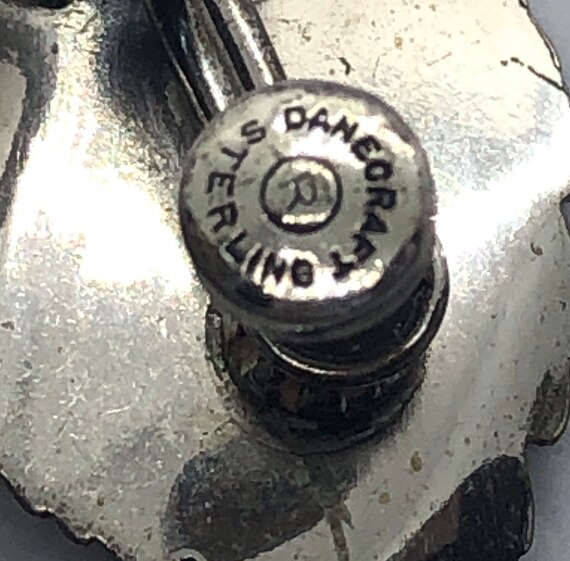 DANECRAFT Sterling Silver Leaf Screwback Earrings - image 8