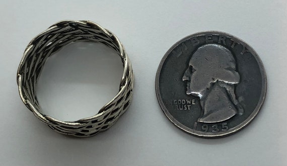 Sterling Silver Infinity Braided Ring Size 10 1/2 - image 3