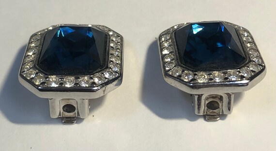 KJL Rhinestone Clip On Earrings, Kenneth Jay Lane… - image 5