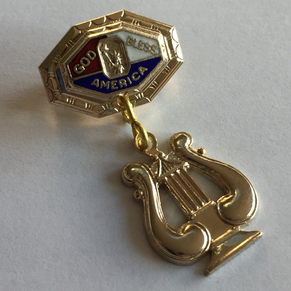 Genuine Vintage WWII Sweetheart Pin US ARMY Band … - image 1