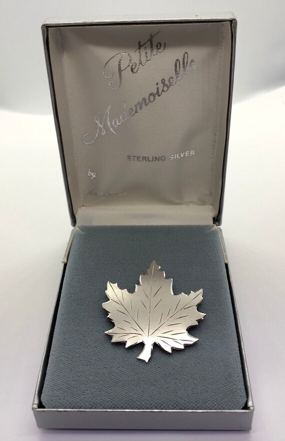 STERLING SILVER Maple Leaf Brooch - image 5