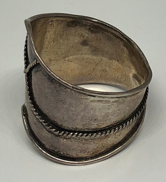 Beautiful Sterling Silver Ring, Silver Wide Band … - image 6