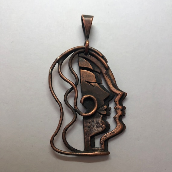 Rebajes Face Pendant, REBAJES Copper Modernist Pen