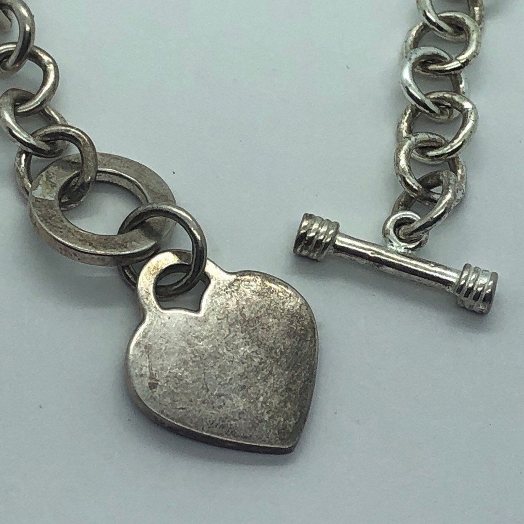 Sterling Silver Heart Bracelet PGDA Italy 925 Silver - Etsy