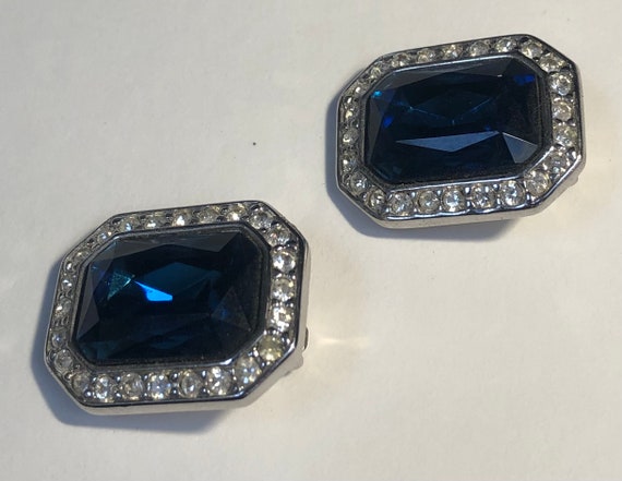 KJL Rhinestone Clip On Earrings, Kenneth Jay Lane… - image 3