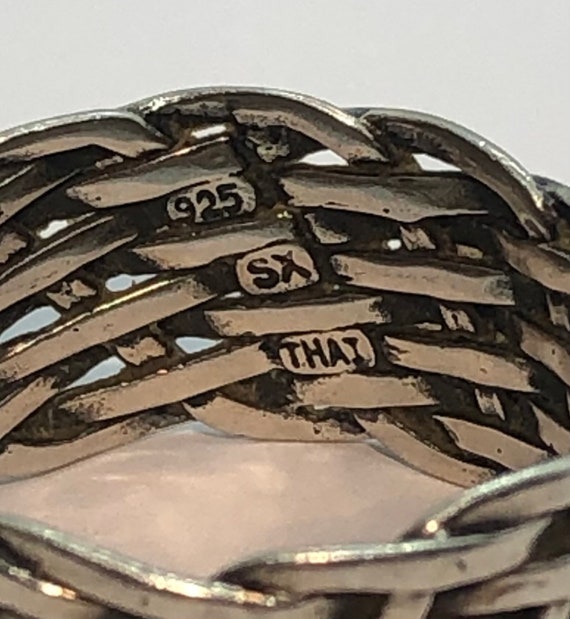 Sterling Silver Infinity Braided Ring Size 10 1/2 - image 6