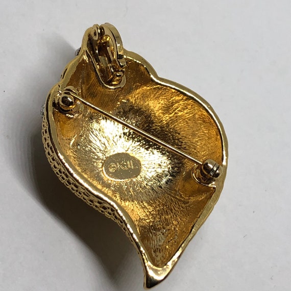 Kenneth Jay Lane Shell Brooch & Earrings, KJL Cry… - image 8