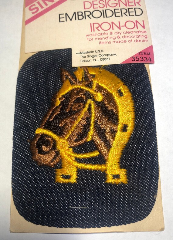 Vintage Horseshoe Patch, Jean Horse Patch, Iron O… - image 4