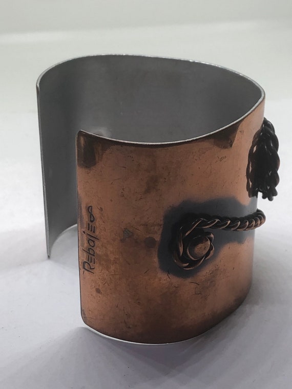 REBAJES Copper Cuff Bracelet, Mid Century Modern … - image 8