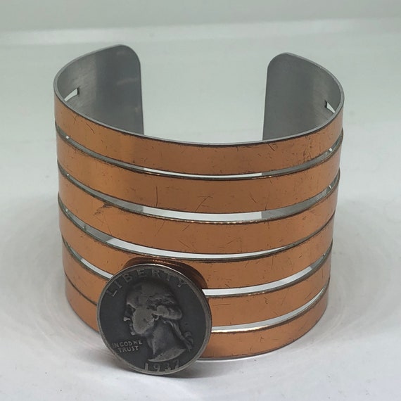 REBAJES Copper Cuff Bracelet, Mid Century Modern … - image 4