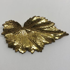 Miriam Haskell Leaf Brooch, Signed Miriam Haskell