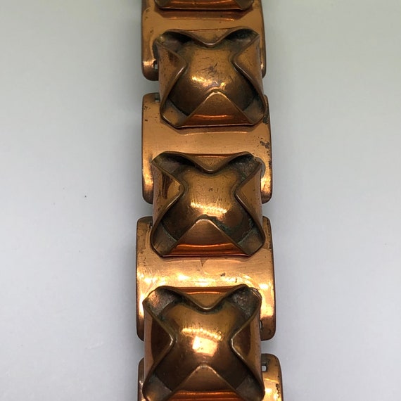 REBAJES Copper Link Bracelet, Mid Century 1950s C… - image 6