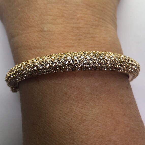 Beautiful Vintage CHRISTIAN DIOR Crystal Hinge Ban