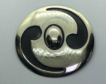 Broche de plata de ley firmado BELL TRADING POST