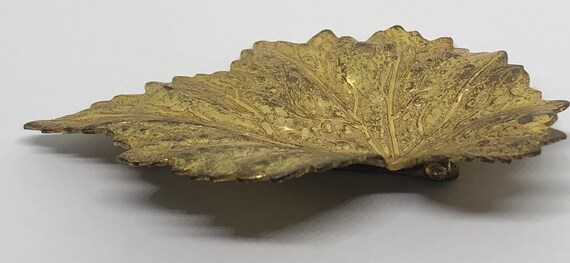 Miriam Haskell Leaf Brooch, Signed Miriam Haskell - image 7