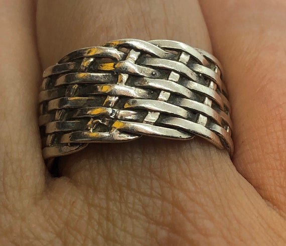 Sterling Silver Infinity Braided Ring Size 10 1/2 - image 2