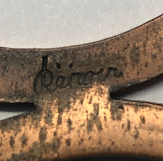 RENIOR Necklace, Mid Century 1950s Copper Linked … - image 10