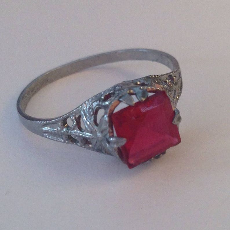Never Worn Art Deco Ring Size 6 12 Lovely Genuine Antique Art Deco Filigree Costume Ring Circa 1930