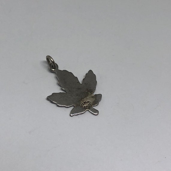 Leaf Silver Charm, Sterling Silver Charm - image 9