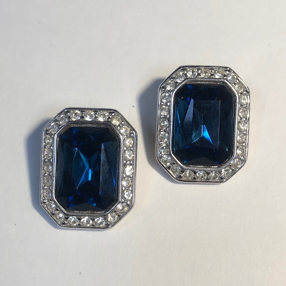 KJL Rhinestone Clip On Earrings, Kenneth Jay Lane… - image 1