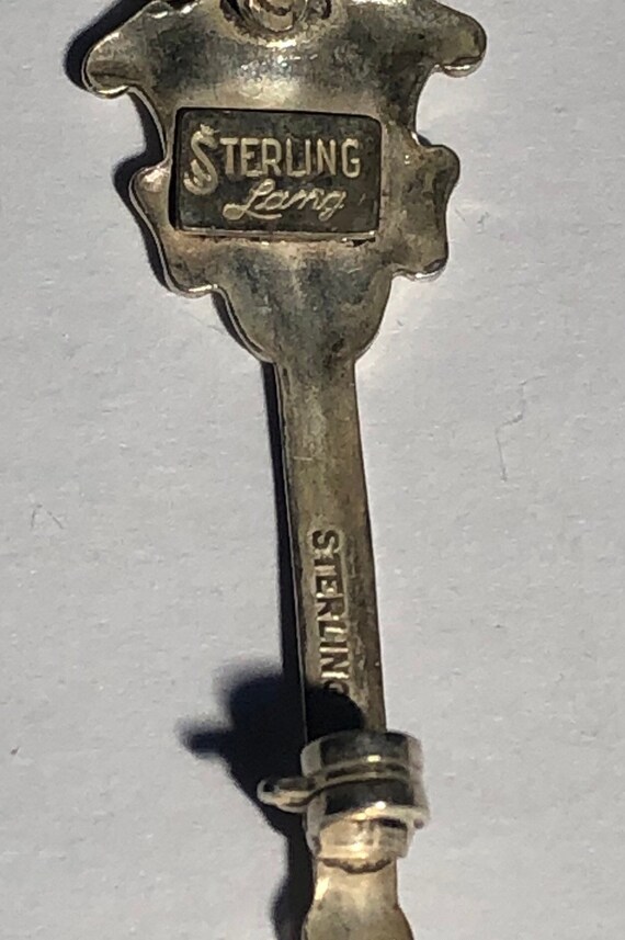 Sterling Silver LANG Irish Heart Fork Brooch Pin,… - image 9