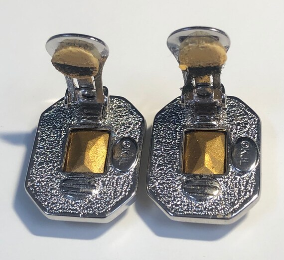 KJL Rhinestone Clip On Earrings, Kenneth Jay Lane… - image 9